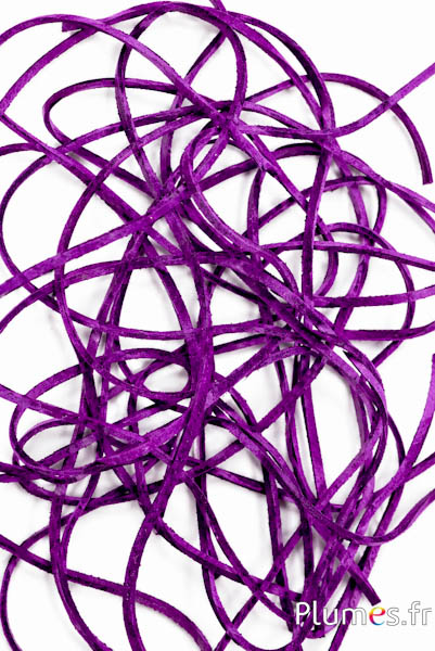Lanière en croûte de cuir - épaisseur 2 mm - violet